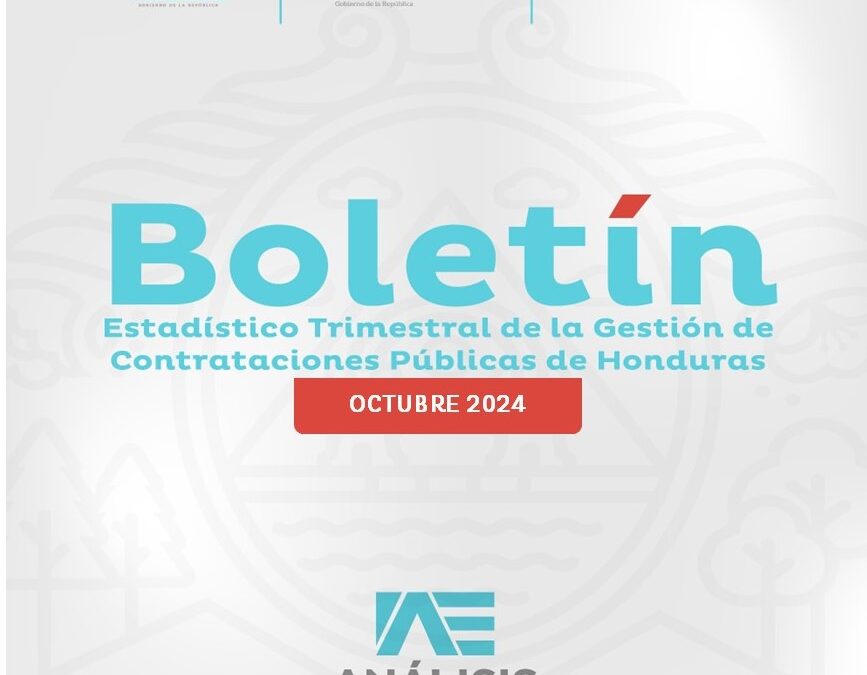 Boletín Estadístico Trimestral de la Gestión de Contrataciones Publicas de Honduras