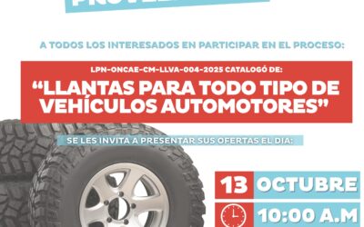 📢 ¡Atención Proveedores! SE LES INVITA A PARTICIPAR EN EL PROCESO LPN-ONCAE-CM-LLVA-005-2025
